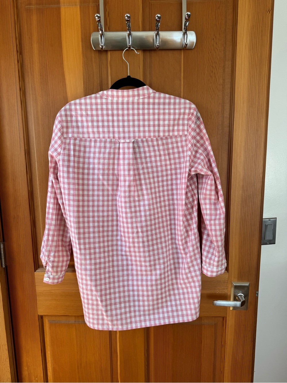 Jeffon Pink Gingham Button-Up Blouse - Picture 5 of 5